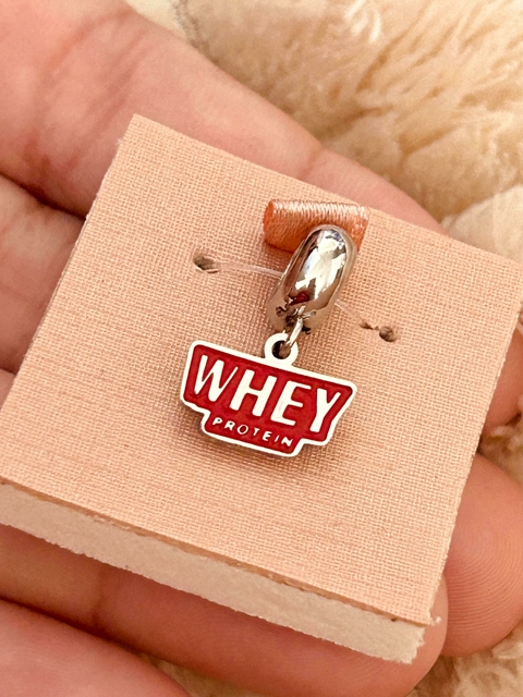 Berloque Whey Fitness em Aço Inox - comprar online