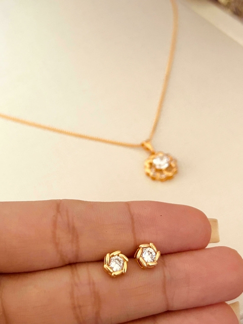 Conjunto Semijoia Flor - comprar online