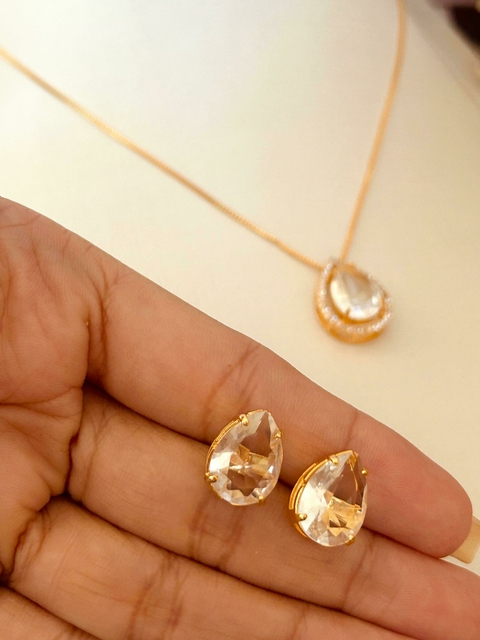 Conjunto Gota Zircônia - comprar online