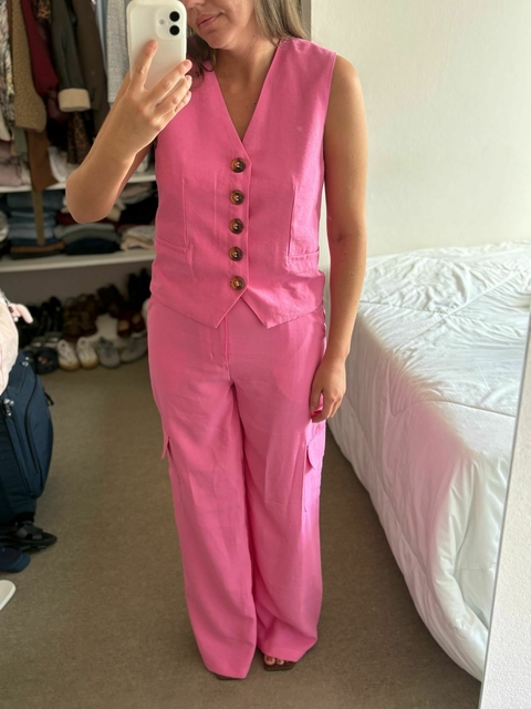 Calça Oxford Rosa - comprar online