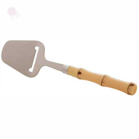 Espátula Queijo em Aço Inox Design Bambu Natural 20cm