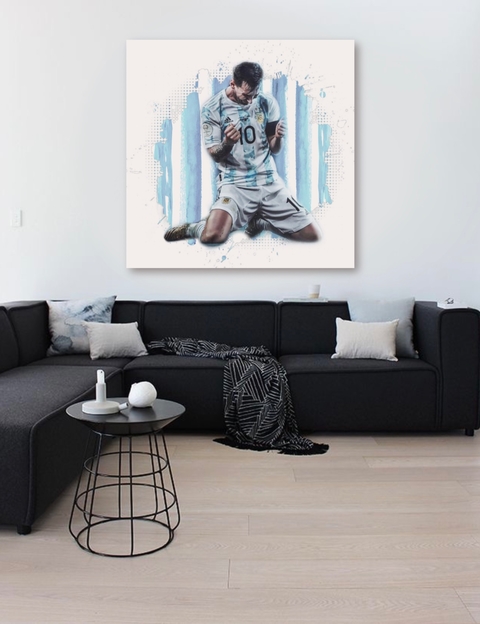 SOLD OUT-Obra Messi Mundial. Pintada a mano.