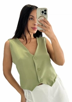 Chaleco Sastrero Corto Creppe Premium Mujer 2 Al 5 Colores (563) - comprar online