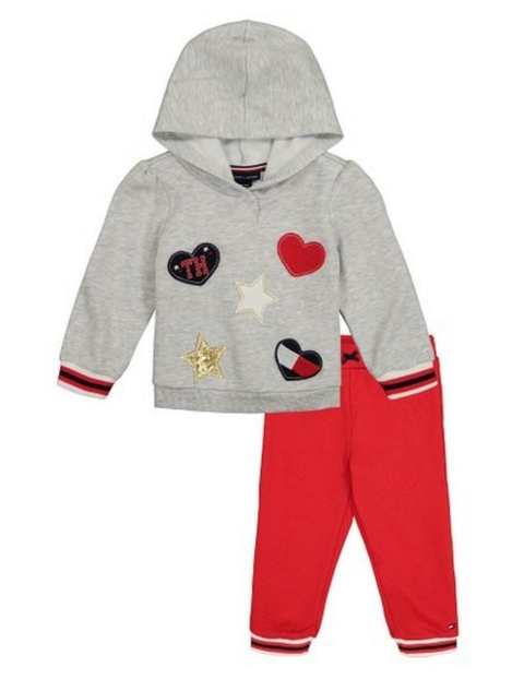 CONJUNTO MOLETOM MENINA CINZA - TOMMY HILFIGER