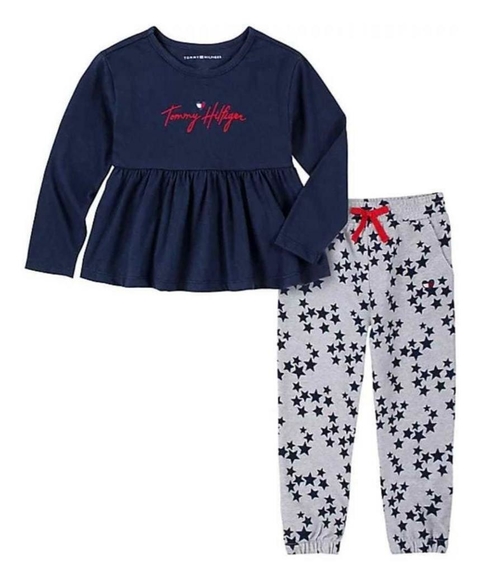 CONJUNTO MENINA BATA CALÇA ESTRELA - TOMMY HILFIGER