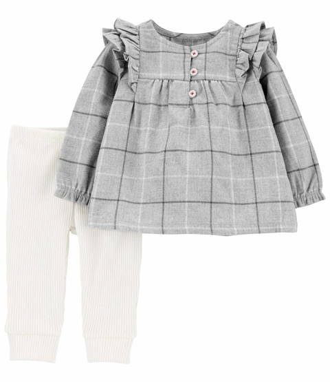 Conjunto Bata Lã Xadrez 2 PÇS - CARTER´S