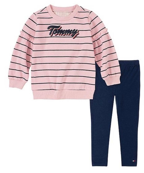 CONJUNTO MENINA ROSA LISTRAS - TOMMY HILFIGER