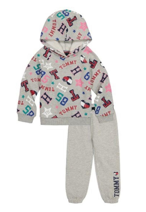 CONJUNTO MOLETOM MENINA CINZA - TOMMY HILFIGER
