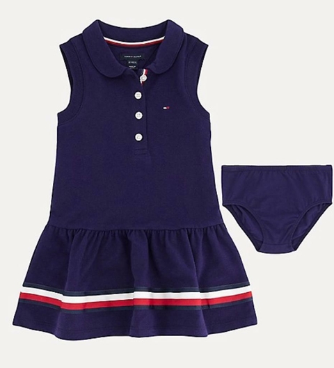 Vestido Gola Azul Marinho - TOMMY HILFIGER