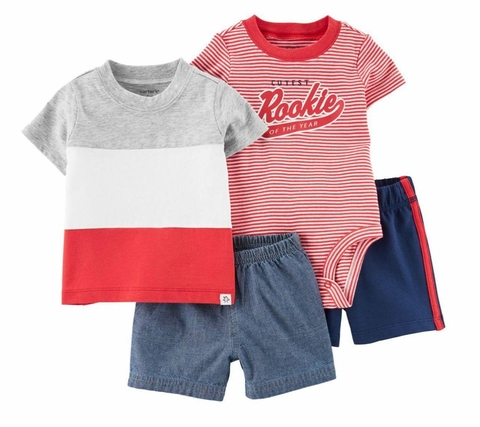 Conjunto Listras 4 Pçs - CARTER´S