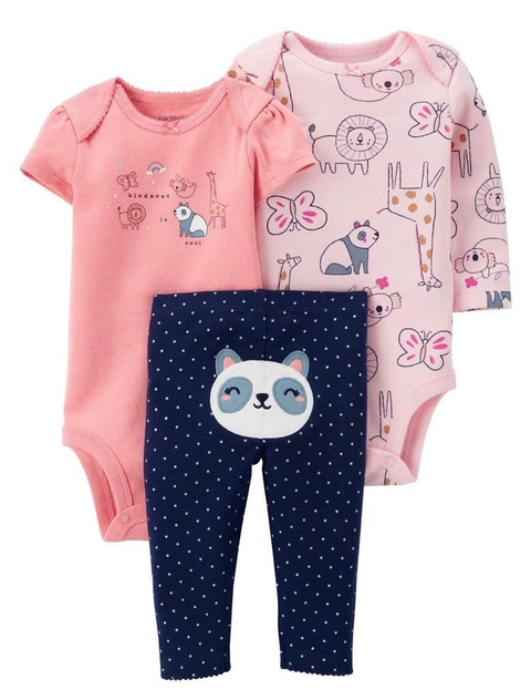 Kit Body Pandinha 3 PÇS - CARTER´S