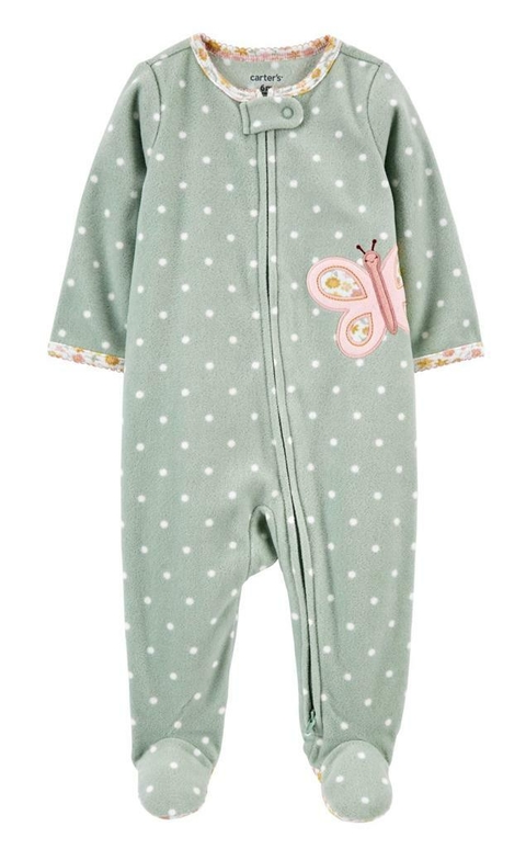 Macacão Fleece Verde Borboleta - CARTER´S