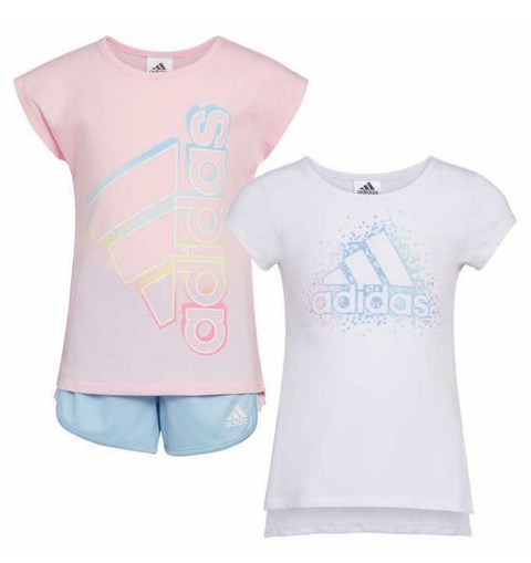 Conjunto Menina Rosa 3pçs Kids - ADIDAS
