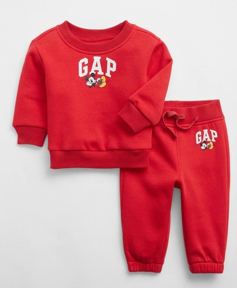 CONJUNTO BABY MOLETOM MICKEY VERMELHO - GAP