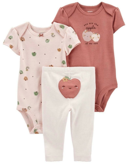 Kit Body Maçã 3 PÇS - CARTER´S