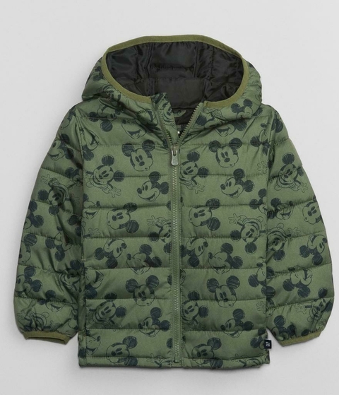 JAQUETA PUFFER MICKEY VERDE - GAP