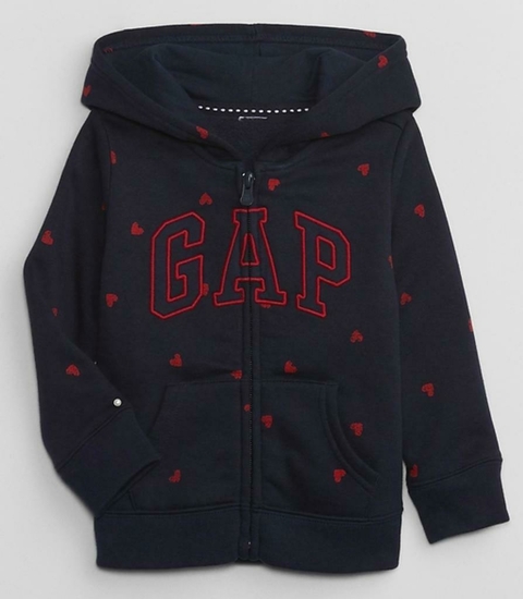 BLUSA MOLETOM MENINA CORAÇÕES - GAP