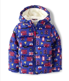 JAQUETA INFANTIL PUFFER SHERPA LONDON - GYMBOREE - comprar online