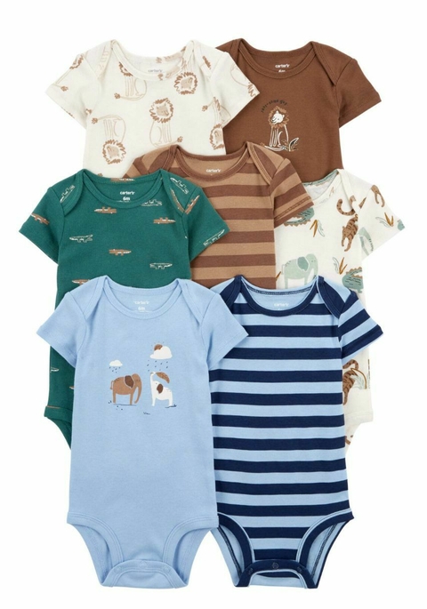 Kit Body Leãozinho 7Pçs - CARTER´S
