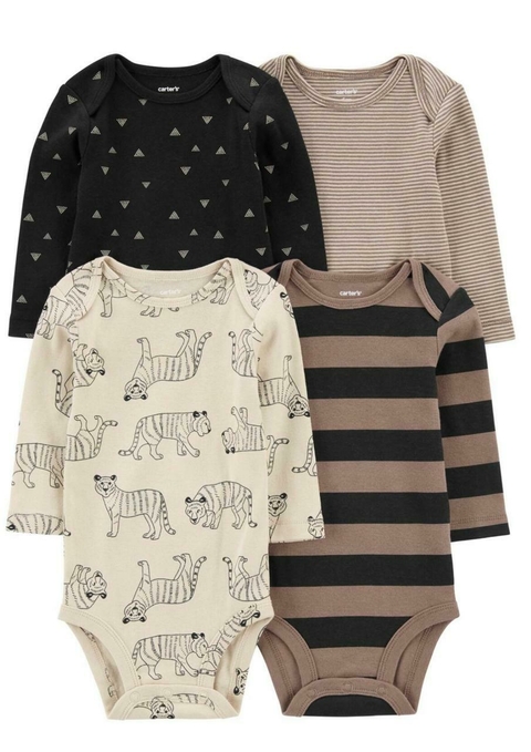 Kit Body Manga Longa Tigre - CARTER´S