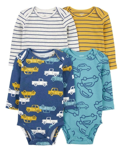 Kit Body Manga Longa Carro - CARTER´S