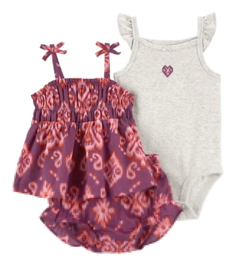 TRIO Menina Floral - CARTER´S