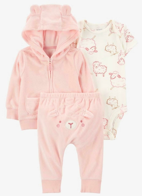 Conjunto Casaco Rosa Atoalhado - CARTER´S - comprar online