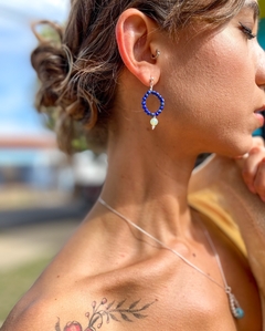 Brinco Lápis Lazúli + Amazonita - comprar online