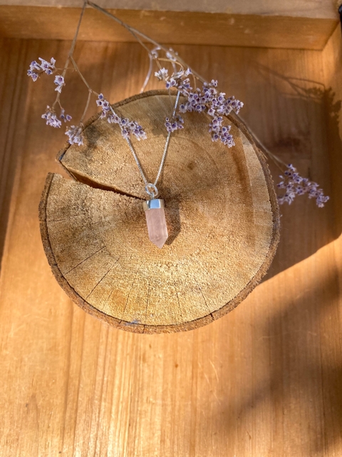 Pingente Ponta Quartzo Rosa