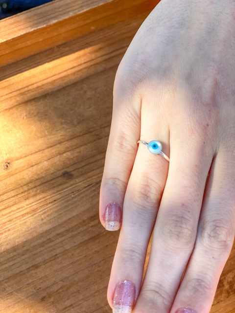 Anel Olho Grego Madrepérola