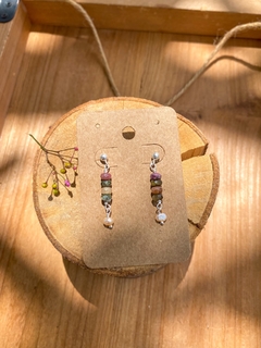 Brinco Mix Turmalinas + Pérolas - comprar online