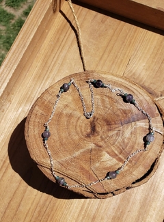Choker Ametista com Turmalinas verdes - Flor do Mar