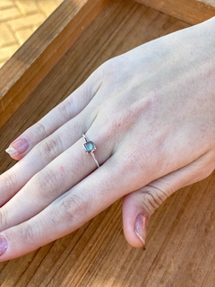 Anel Labradorita Quadrada - comprar online