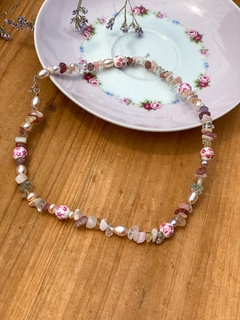 Choker Cascalho Rosada - comprar online