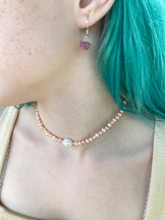 Choker Pérola e Ametista - loja online