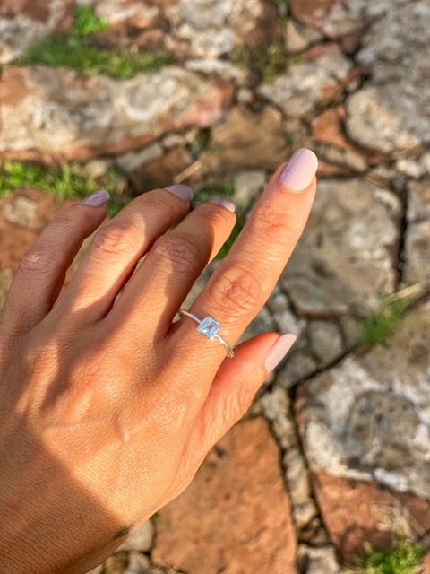 Anel Topázio Quadrado