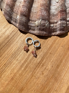 Brinco Argola Quartzo Cereja na internet