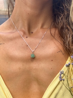 Pingente Flor Quartzo Verde na internet