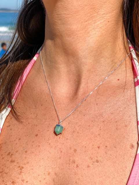 Pingente Pontinha de Quartzo Verde