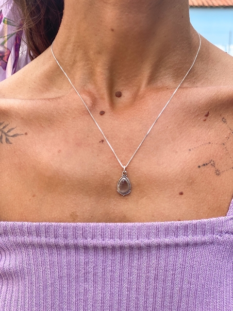 Pingente Laís Quartzo Rosa