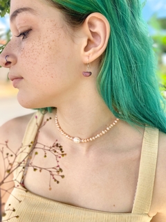 Choker Pérola e Ametista - comprar online