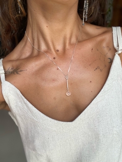 Pingente Penduradinho Quartzo Rosa - comprar online