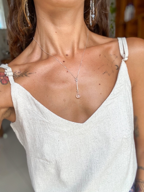 Pingente Penduradinho Quartzo Rosa