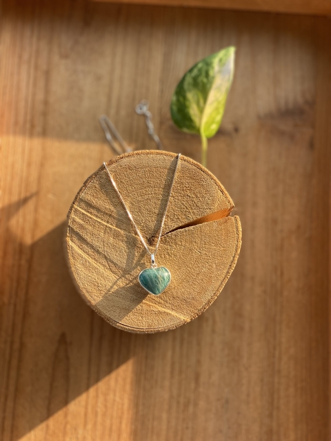 Pingente Coração de Amazonita