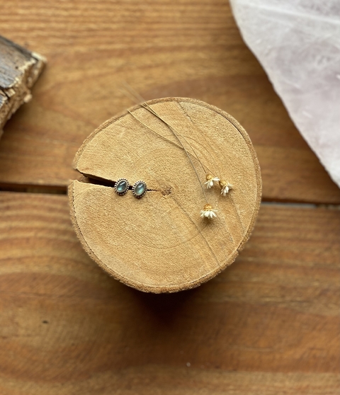 Brinco Labradorita Oval