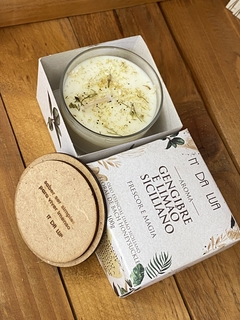 Vela Artesanal Perfumada Gengibre e Limão siciliano - comprar online