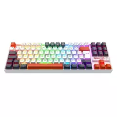 Teclado Mecânico 80% Redragon Kumara White/Black/Red RGB Switch Dust-Proof Brown - K552WLR-RGB - loja online