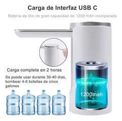 Bomba Elétrica para Garrafão B-MAX BM-F1111 White com Display Digital - Recarregável