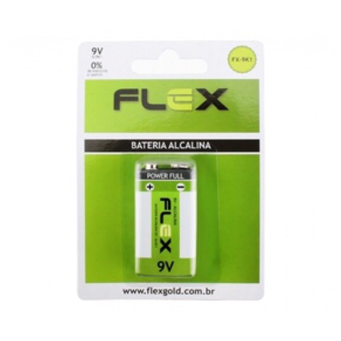 Bateria 9V 1UND Flex FX-9K1