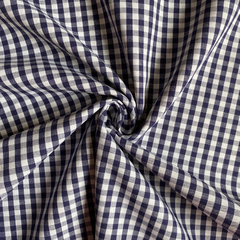 Tecido Tricoline Fio Tinto Xadrez Pequeno 9xm Vichy Azul Marinho 100% Algodão na internet
